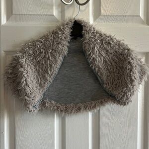 Free People Faux Fur shrug in Gray